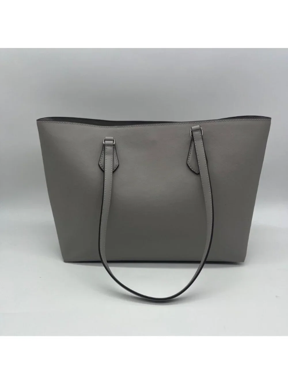 Michael Kors Pearl Grey Coated Canvas Sheila Tote